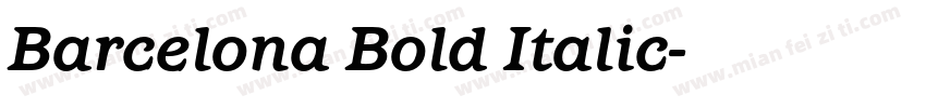 Barcelona Bold Italic字体转换